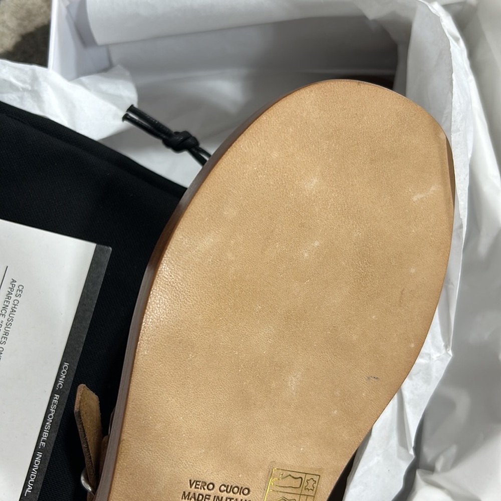 RE/DONE 90s Fisherman Leather Brown Sandals - Picture 7 of 7